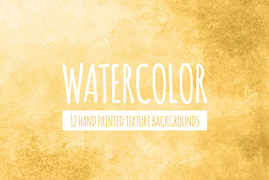 Yellow Gold Watercolor Backgrounds in Textures - product preview 8