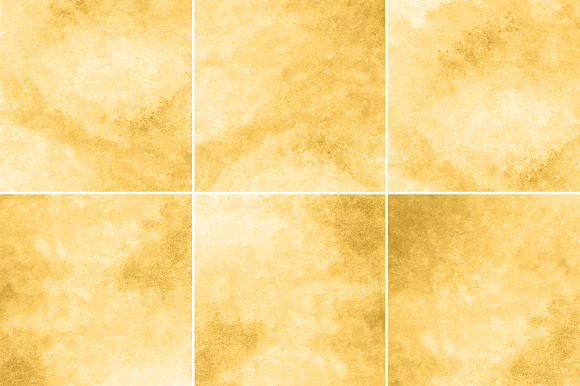 Yellow Gold Watercolor Backgrounds in Textures - product preview 2