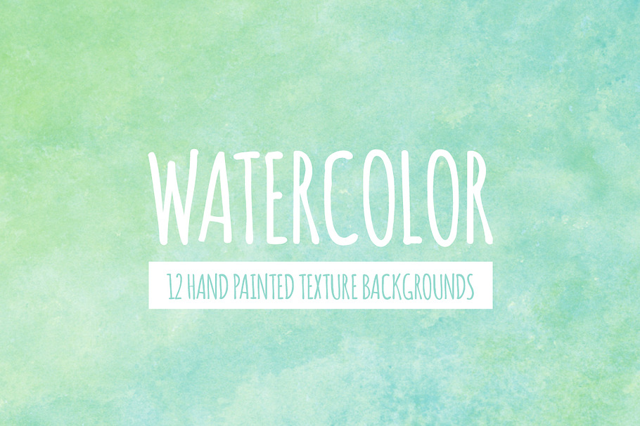Green & Blue Watercolor Backgrounds in Textures - product preview 8