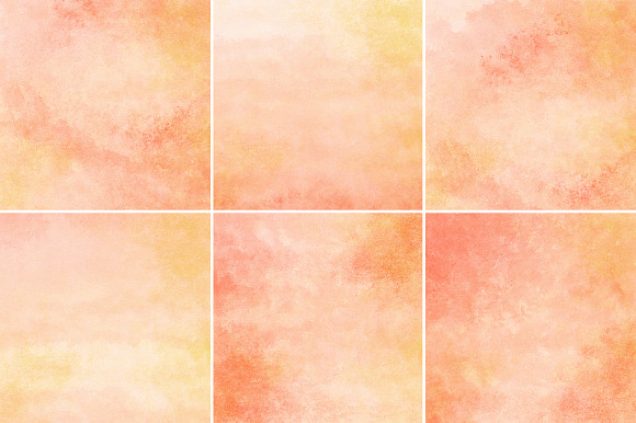 Peach & Orange Watercolor Background in Textures - product preview 1