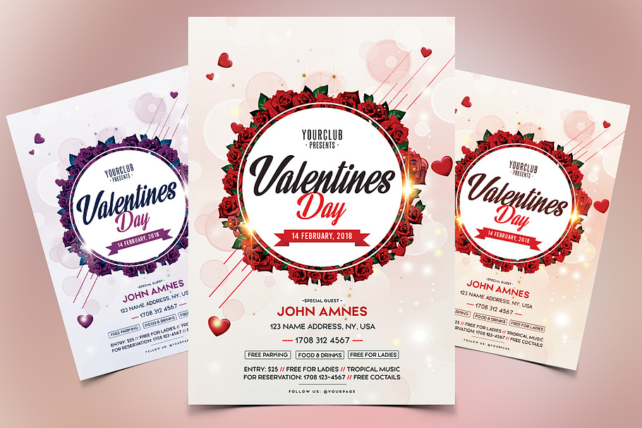 Valentines Day - Minimal PSD Flyer