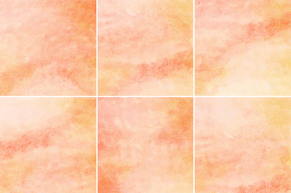 Peach & Orange Watercolor Background in Textures - product preview 2