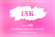 Ink brushes pack for AI.
