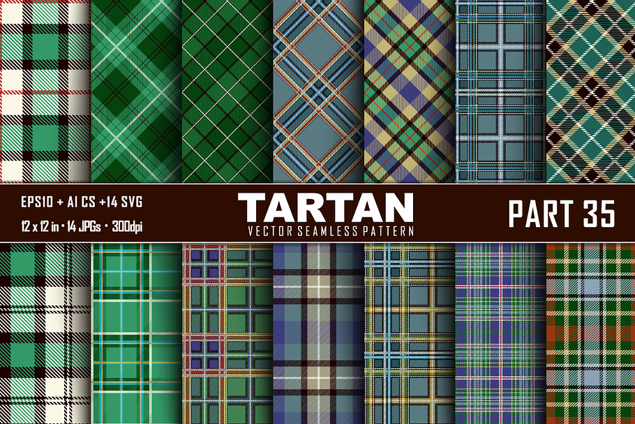 Seamless  Tartan Pattern Part -35 in Patterns - product preview 8