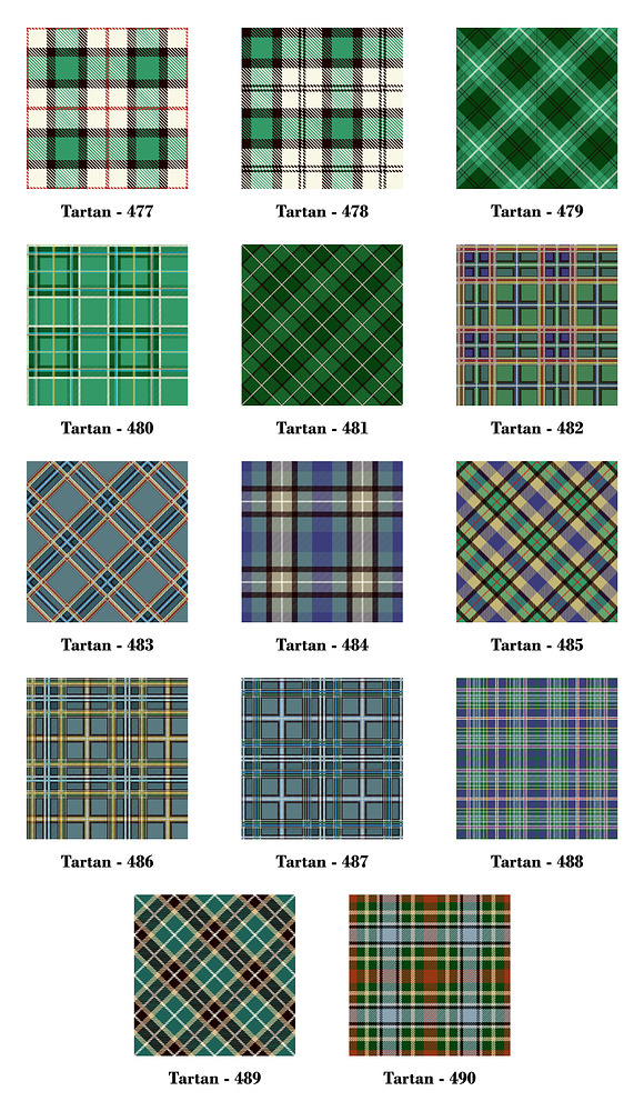 Seamless  Tartan Pattern Part -35 in Patterns - product preview 1