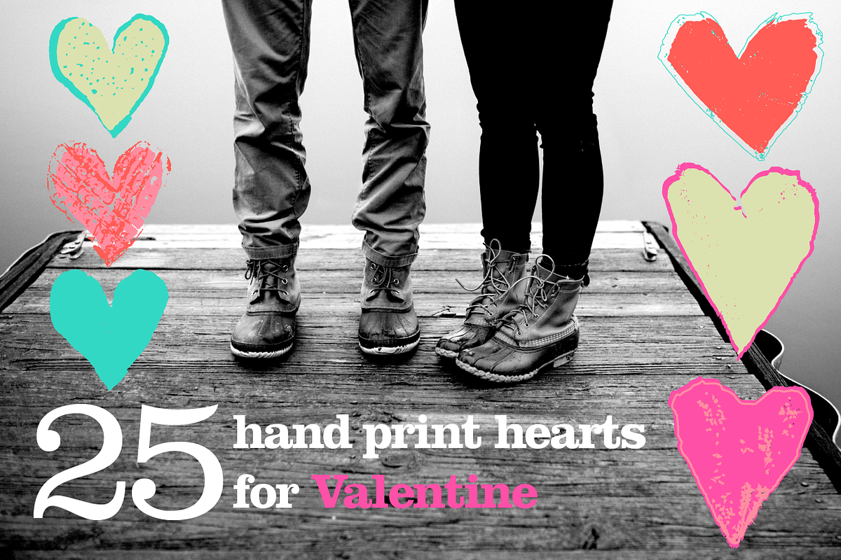 25 hearts hand print and patterns in Objects - product preview 8