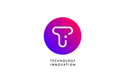 T I Letter Logo Template