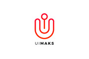 U I Letter Logo Template