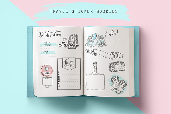 Travel themed illustrations