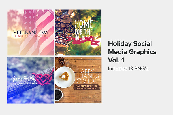 Holiday Social Media Graphics Vol. 1