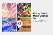 Holiday Social Media Graphics Vol. 1