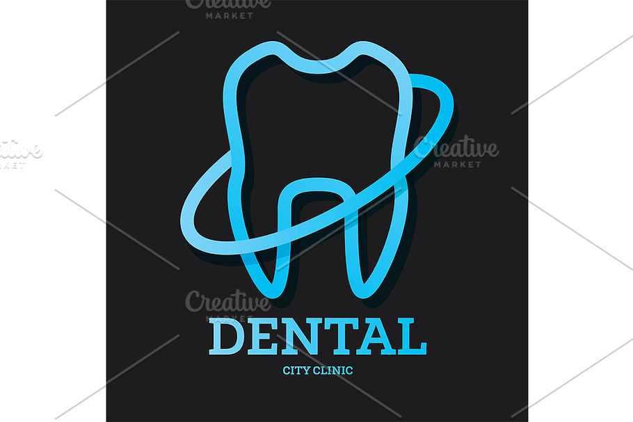 Dental Clinic Logo with Blue Tooth. in Illustrations - product preview 8