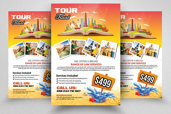 10 Tour Travel Flyers Bundle in Flyer Templates - product preview 2