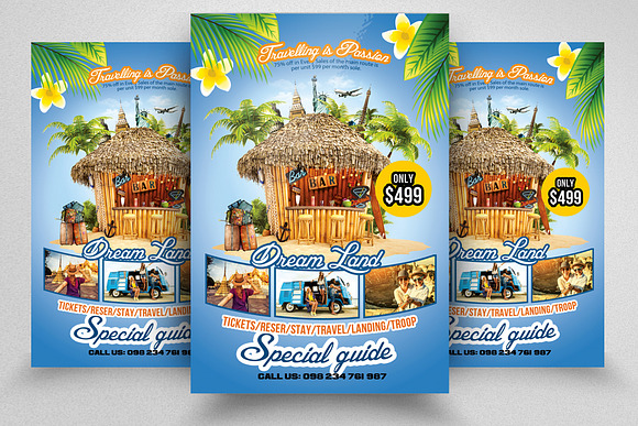 10 Tour Travel Flyers Bundle in Flyer Templates - product preview 4