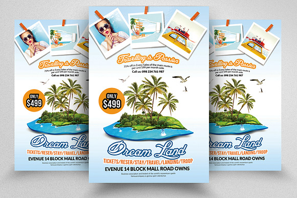 10 Tour Travel Flyers Bundle in Flyer Templates - product preview 5