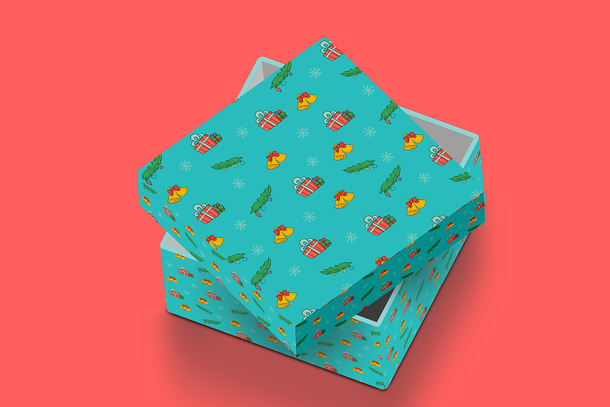 Christmas Doodle Wrapping design in Patterns - product preview 8