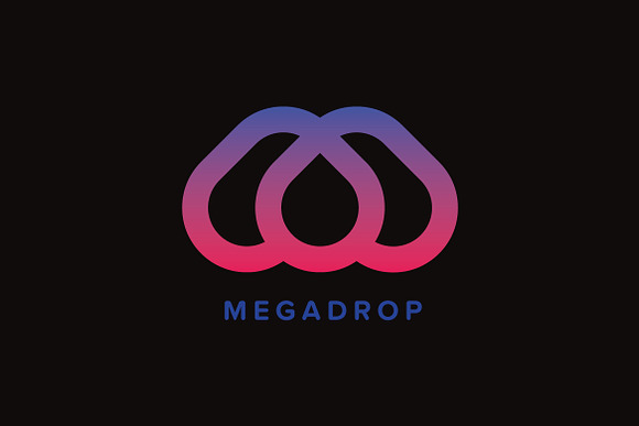 MegaDrop M Letter Logo Template  in Logo Templates - product preview 2