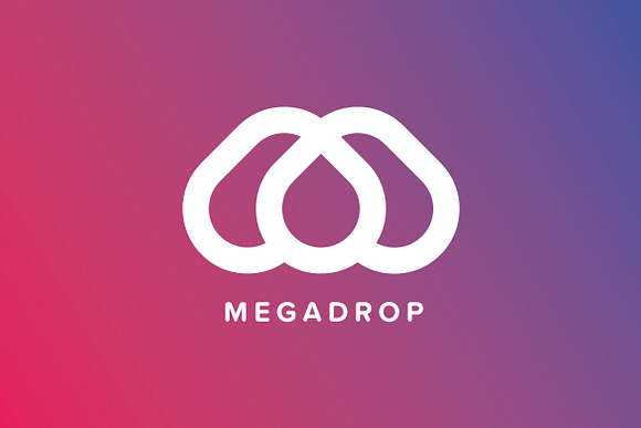 MegaDrop M Letter Logo Template  in Logo Templates - product preview 3