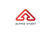 Alpha Start A Letter Logo Template