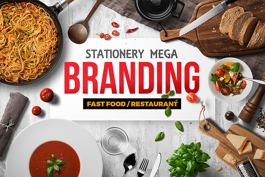 Branding Identity for Fast Food in Branding Mockups - product preview 8