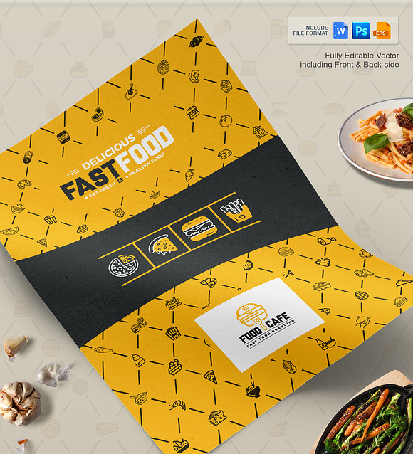 Branding Identity for Fast Food in Branding Mockups - product preview 4