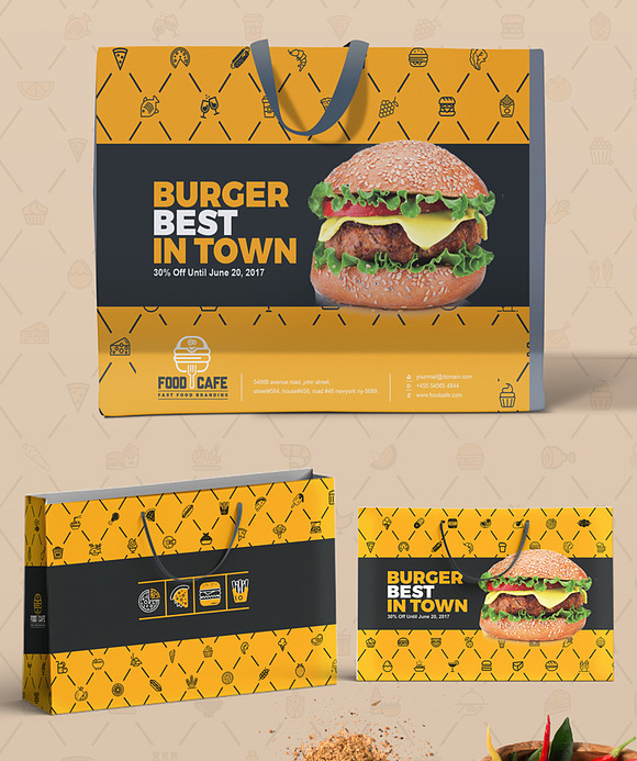 Branding Identity for Fast Food in Branding Mockups - product preview 48
