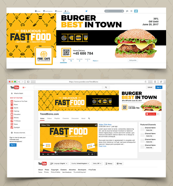 Branding Identity for Fast Food in Branding Mockups - product preview 55