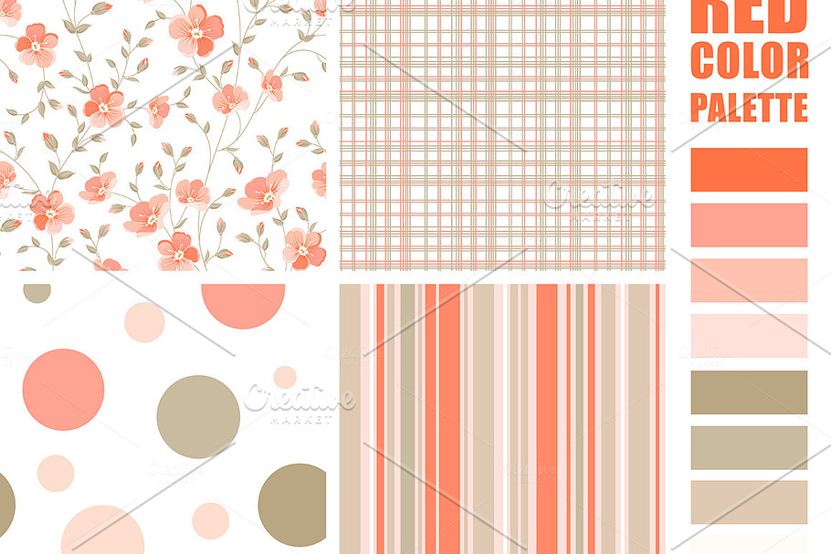 Fabric pattern. Set. in Patterns - product preview 8
