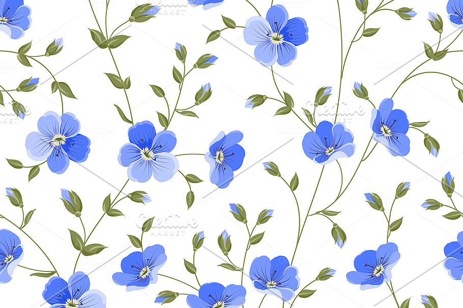 Field flowers wallpaper. in Patterns - product preview 8