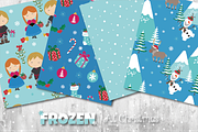 Frozen at christmas paper
