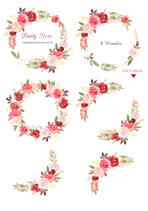 Rusty Rose Complete Design Set in Illustrations - product preview 2