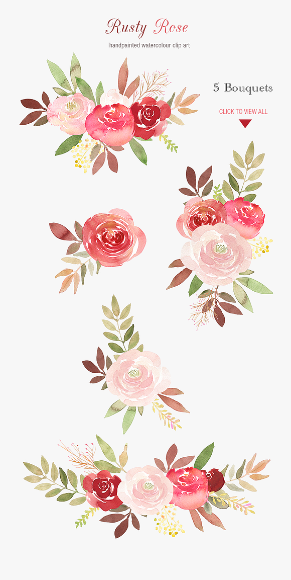 Rusty Rose Complete Design Set in Illustrations - product preview 4