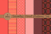 CORAL seamless patterns set