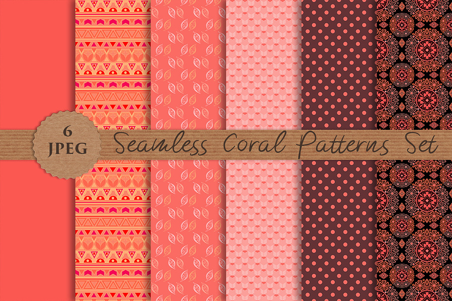 CORAL seamless patterns set in Patterns - product preview 8