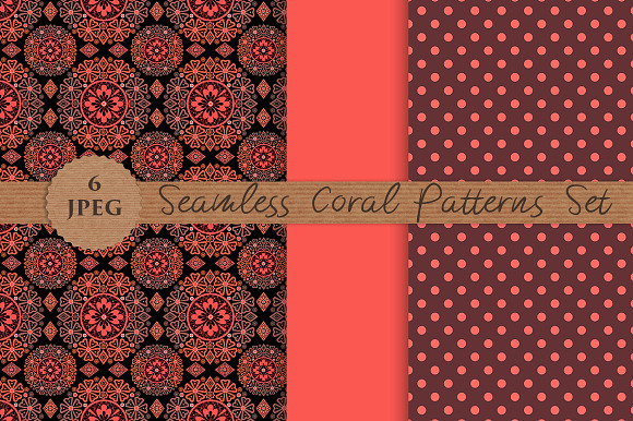 CORAL seamless patterns set in Patterns - product preview 1