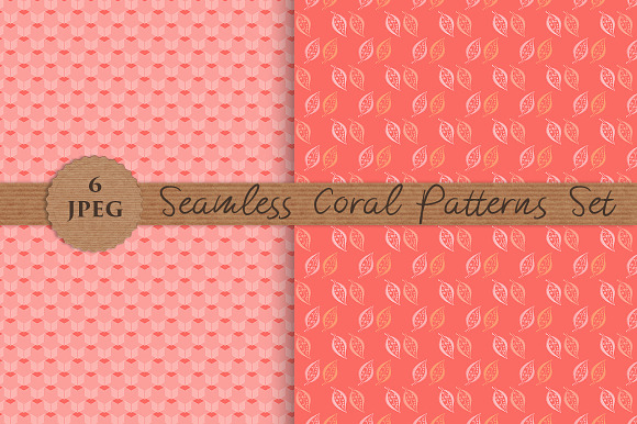 CORAL seamless patterns set in Patterns - product preview 3
