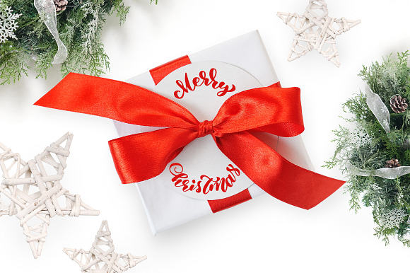 Isolated Gift Christmas Mock ups in Scene Creator Mockups - product preview 8