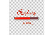 Christmas loading. Abstract design template.