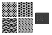Black and white geometric patterns