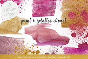 Watercolor Smears & Splatter Clipart