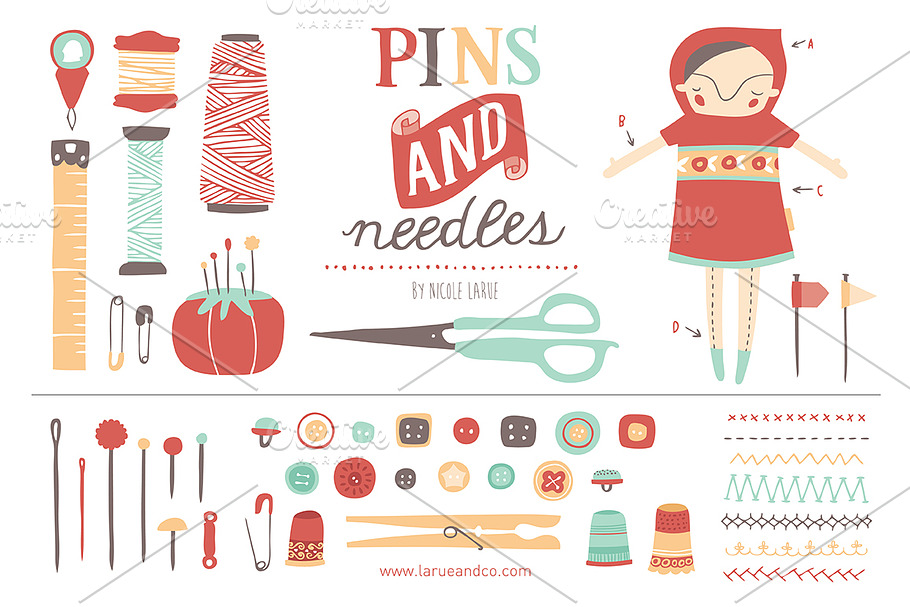 Pins & Needles (Clipart)