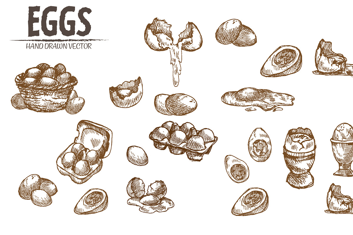 Bundle of 20 eggs vector set 1 in Objects - product preview 8