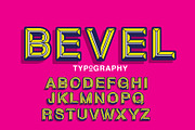 beveled typography design vector