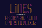 lines typography design vector