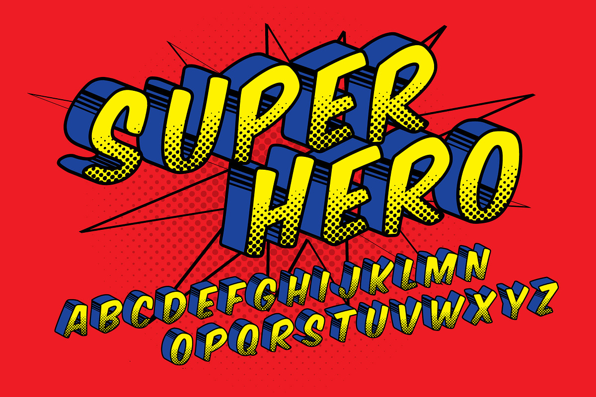 comic typography design vector in Illustrations - product preview 8