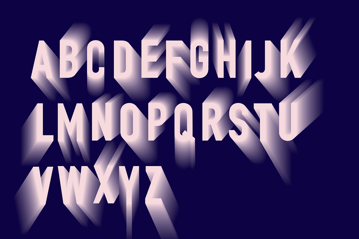 shadow typography design vector in Illustrations - product preview 8