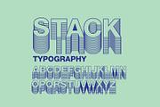 stack typography design vector