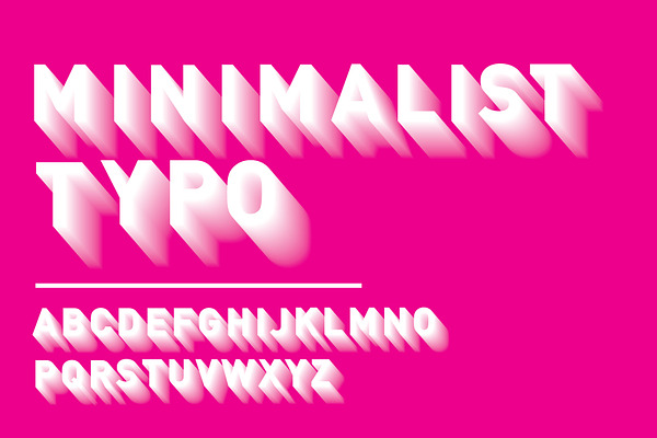 minimalist typography design vector