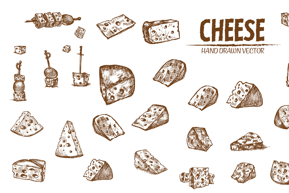 Bundle of 20 cheese vector set 4 in Objects - product preview 8