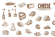 Bundle of 20 cheese vector set 5